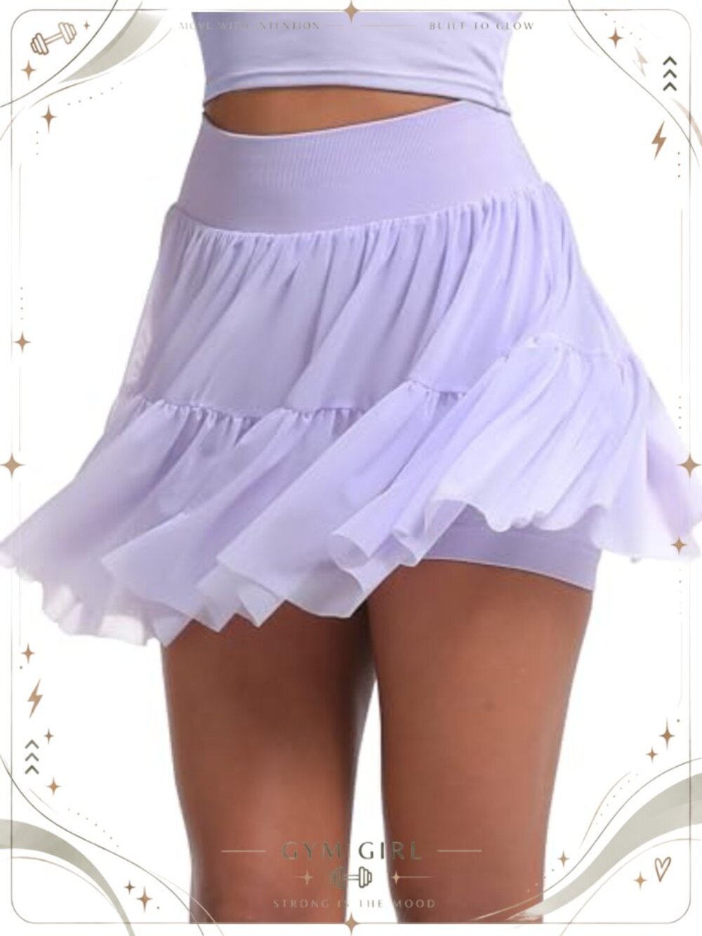 Pleated High Waisted Tennis Skort with Seamless Shorts